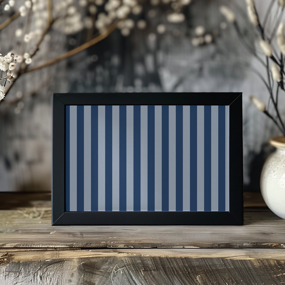 Blue Stripes Poster och Canvastavla