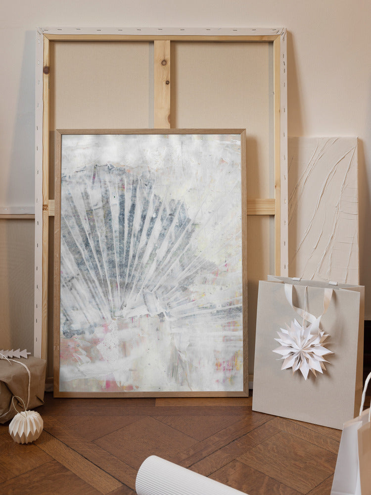 Abstract shell painting natural structure mural Poster och Canvastavla