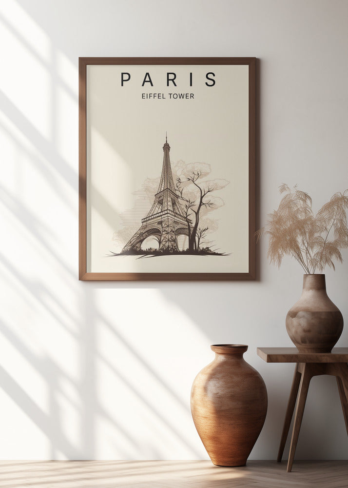 Paris Eiffel Tower Poster och Canvastavla