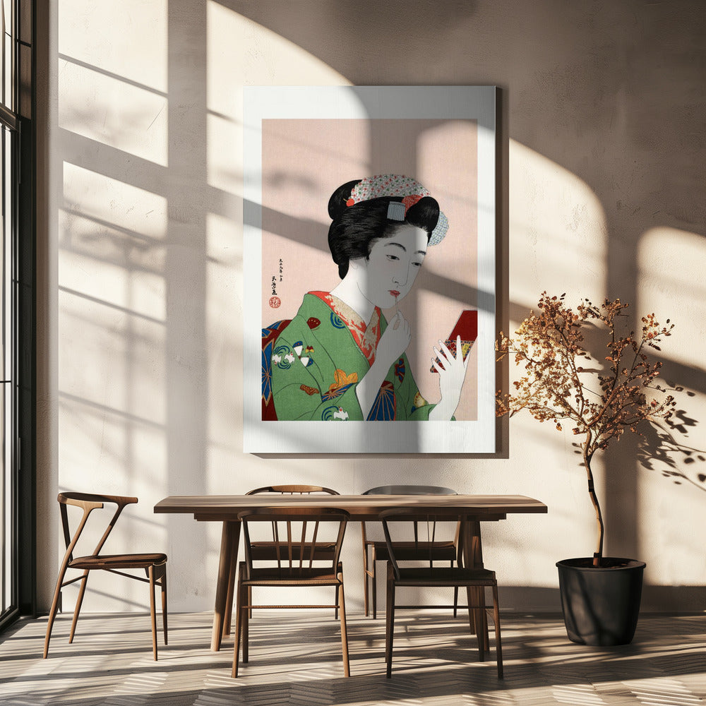 Woman Applying Rouge (1920) Poster och Canvastavla