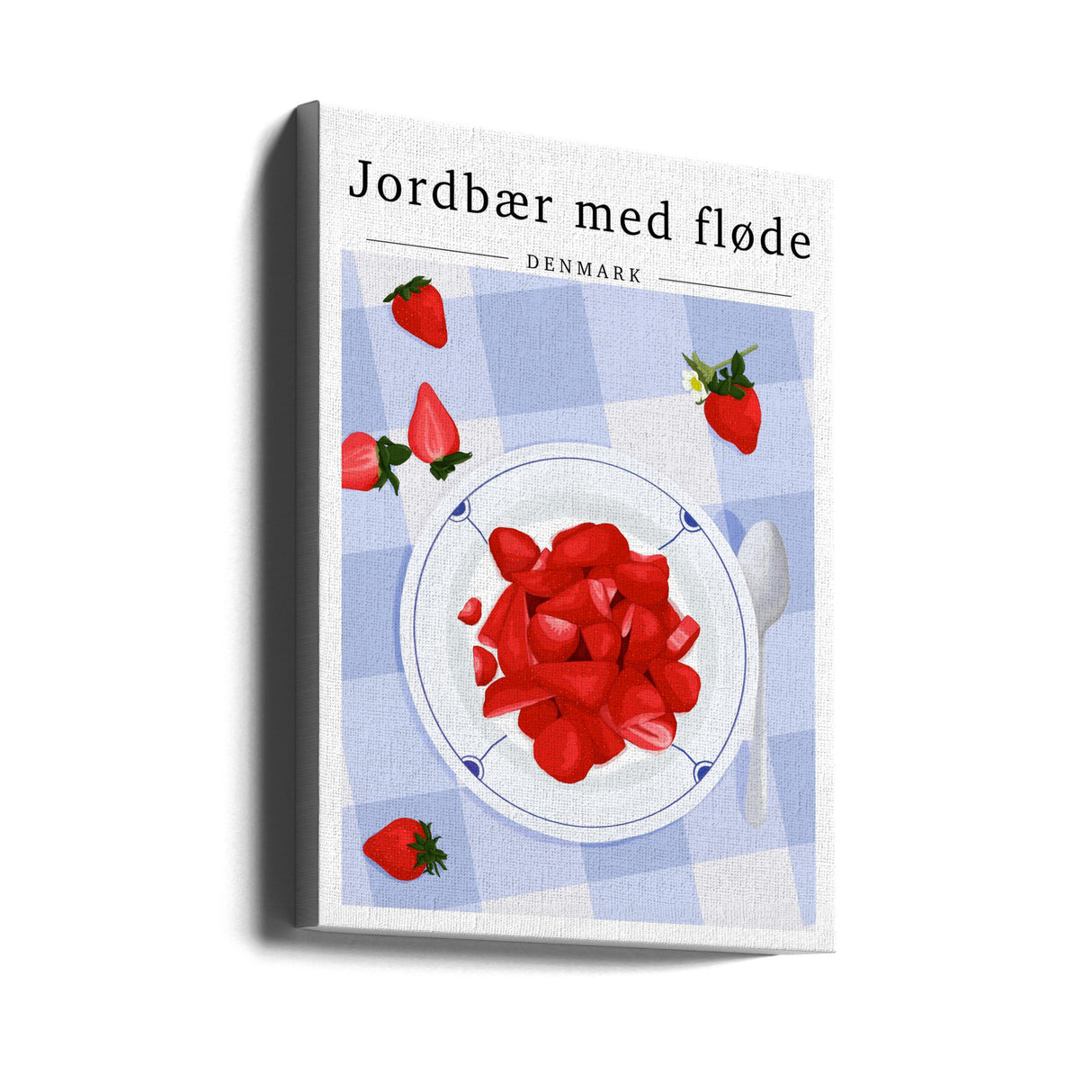 Strawberry with cream - Denmark Poster och Canvastavla