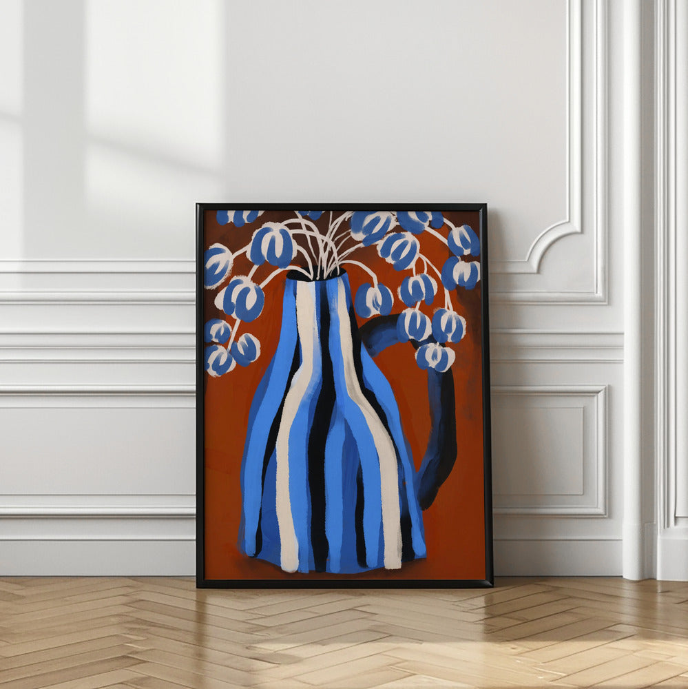 Striped Vase Poster och Canvastavla