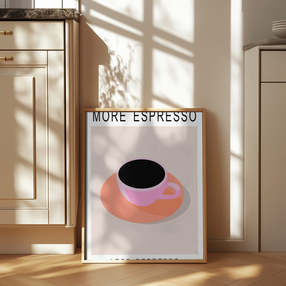 More Espresso Less Depresso Poster och Canvastavla