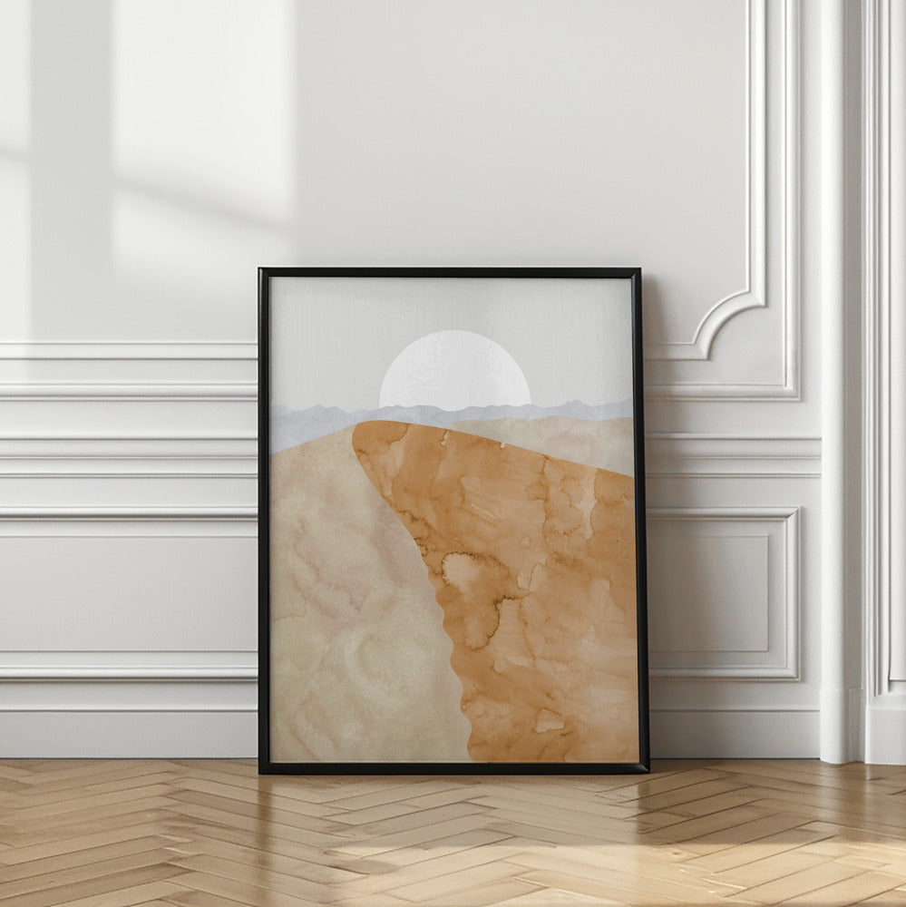 Sand dune and moon Poster och Canvastavla