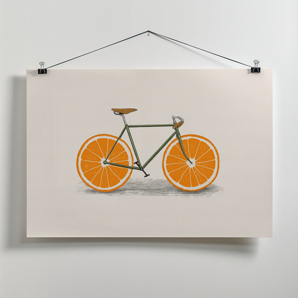 Orange Wheels Poster och Canvastavla
