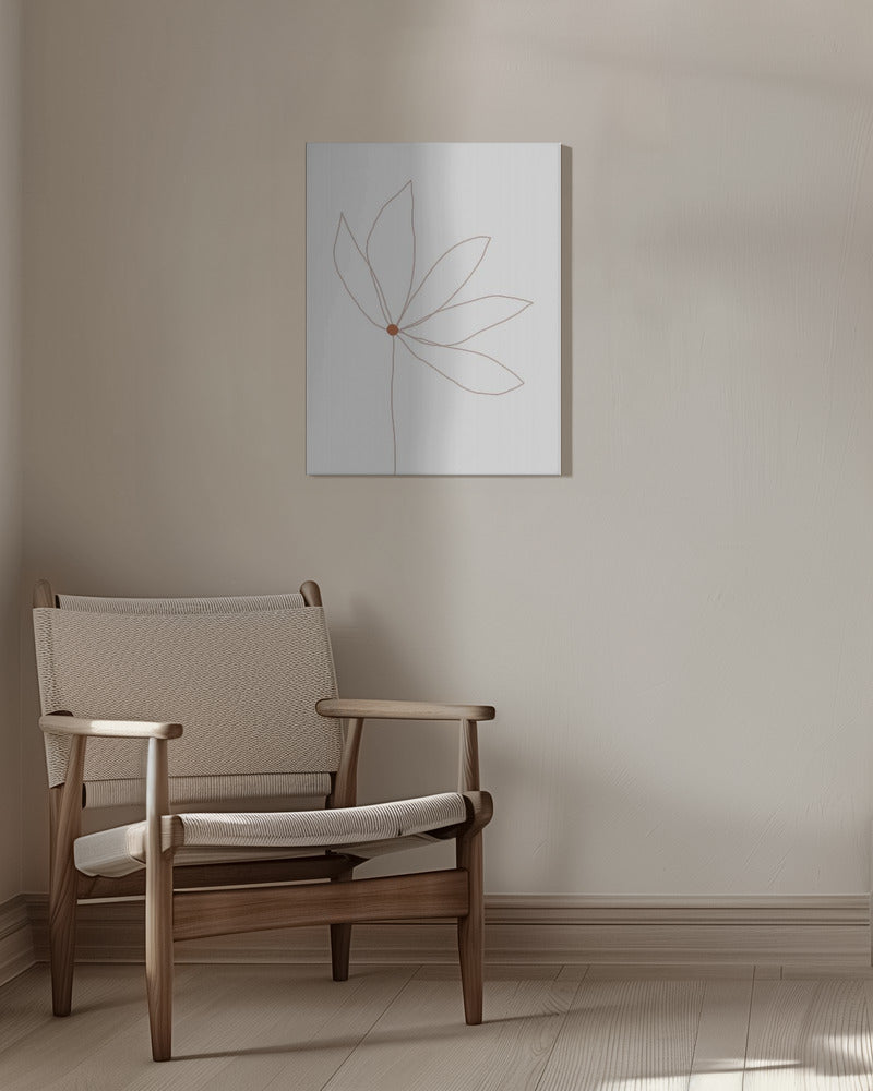 Minimal Flower Poster och Canvastavla