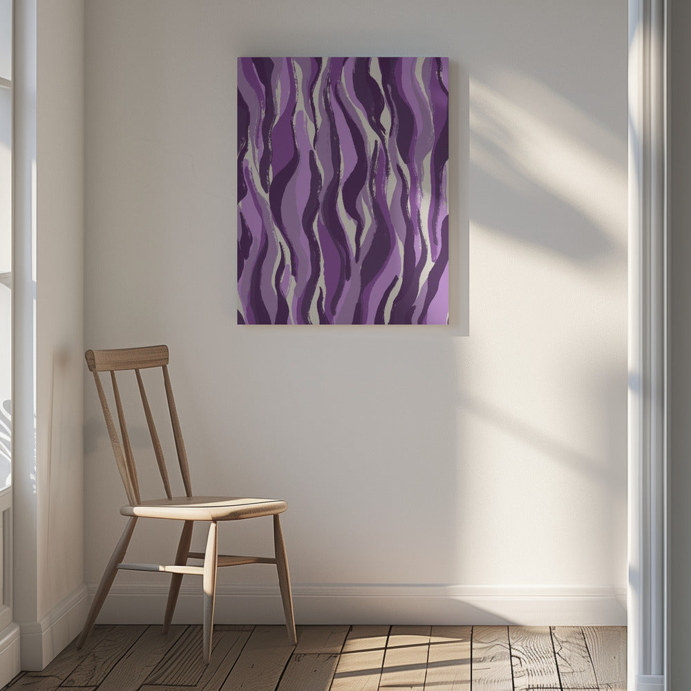 Purple Tiger Pattern Poster och Canvastavla