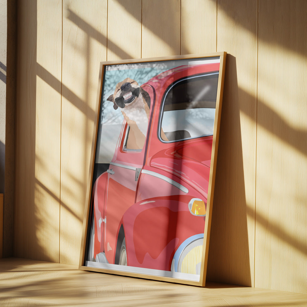 Zoom Dog Poster och Canvastavla