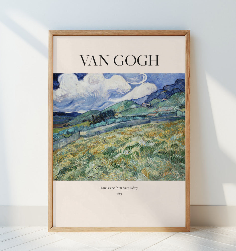 Landscape From Saint Rémy (1889) Poster och Canvastavla