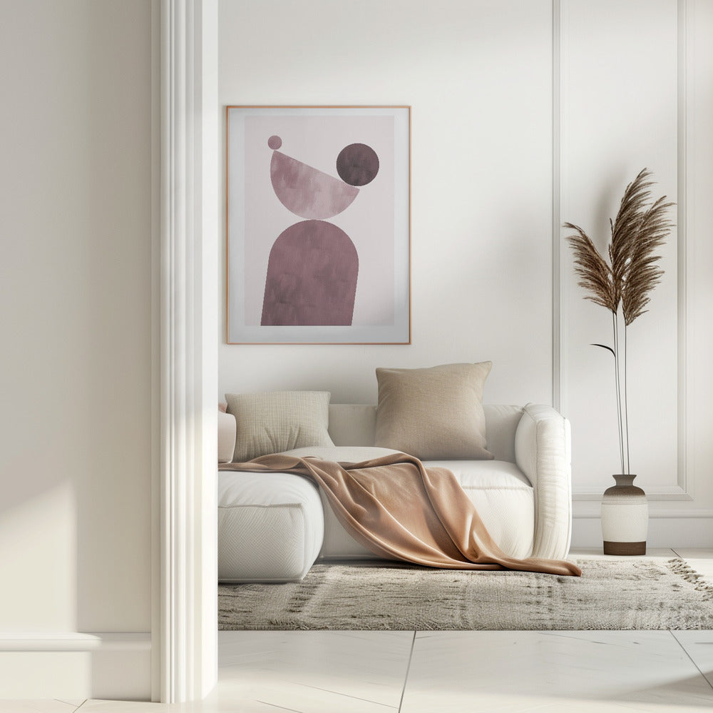 Geometrical Shapes Purple Poster och Canvastavla