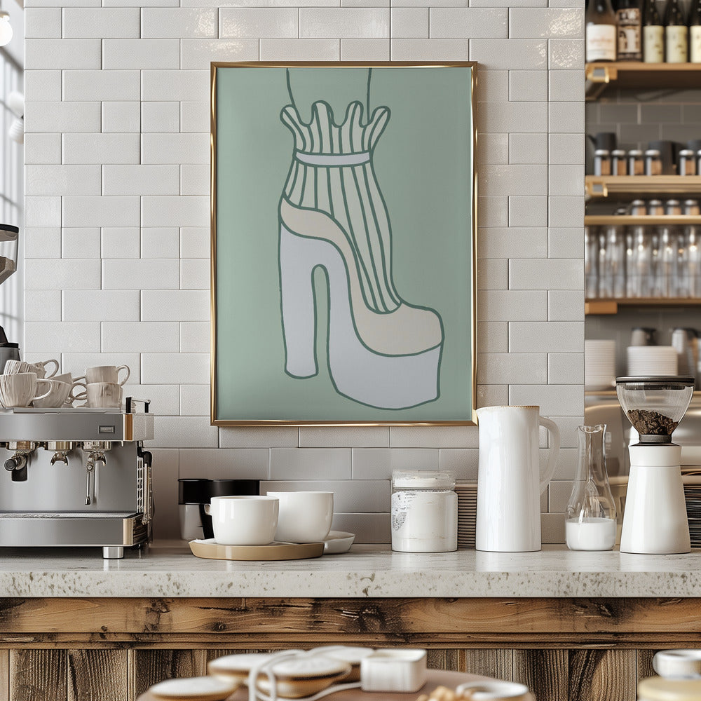 Shoe Green Poster och Canvastavla