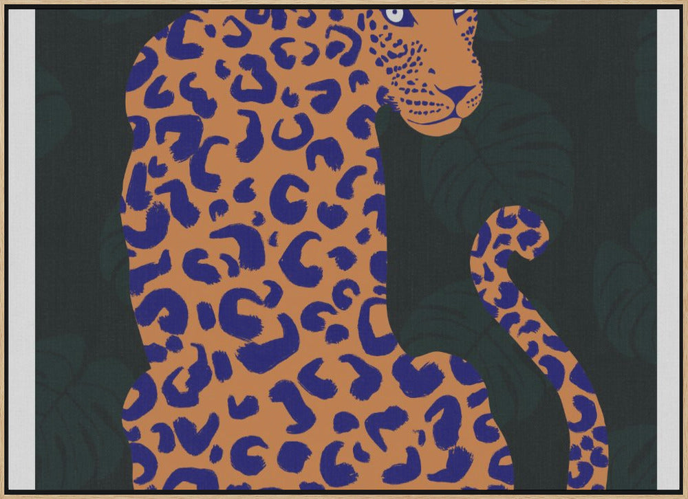 Orange Leopard Poster och Canvastavla