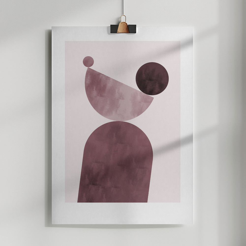Geometrical Shapes Purple Poster och Canvastavla