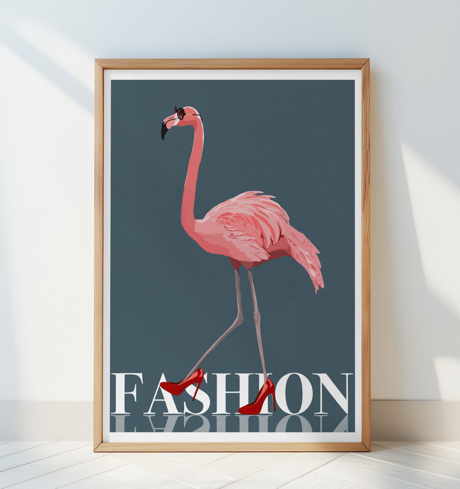 Fashion Flamingo Poster och Canvastavla