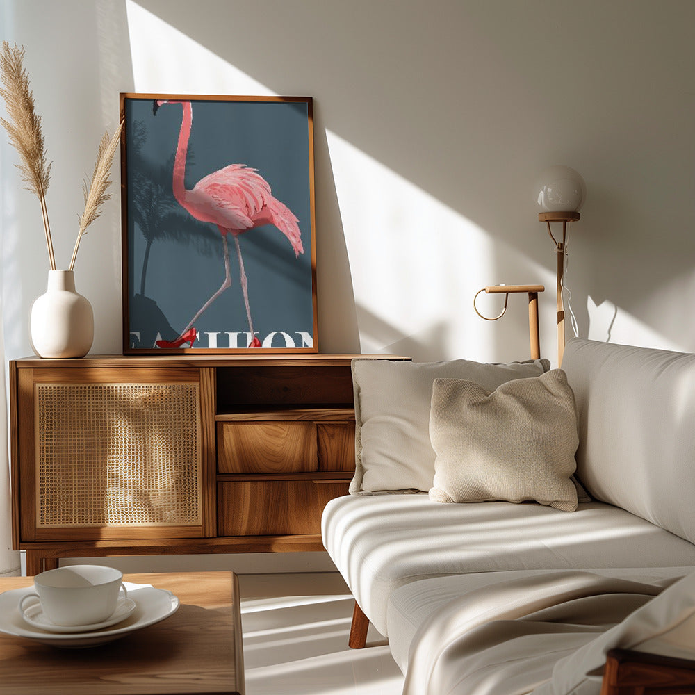 Fashion Flamingo Poster och Canvastavla