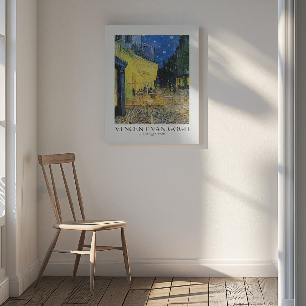 Café Terrace At Night Poster och Canvastavla