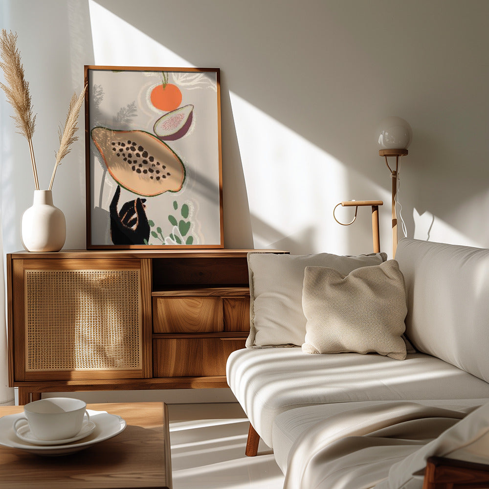 Balancing Fruits Poster och Canvastavla