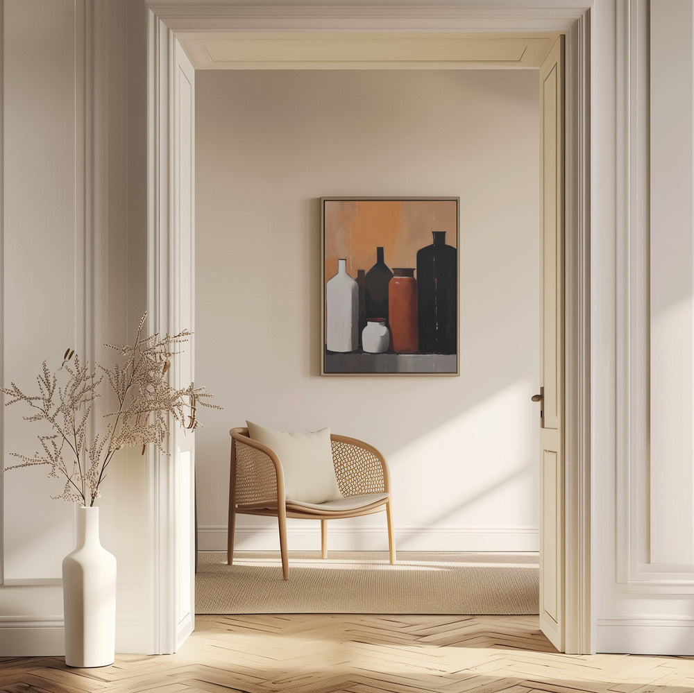 Still Life With Big Bottles Poster och Canvastavla