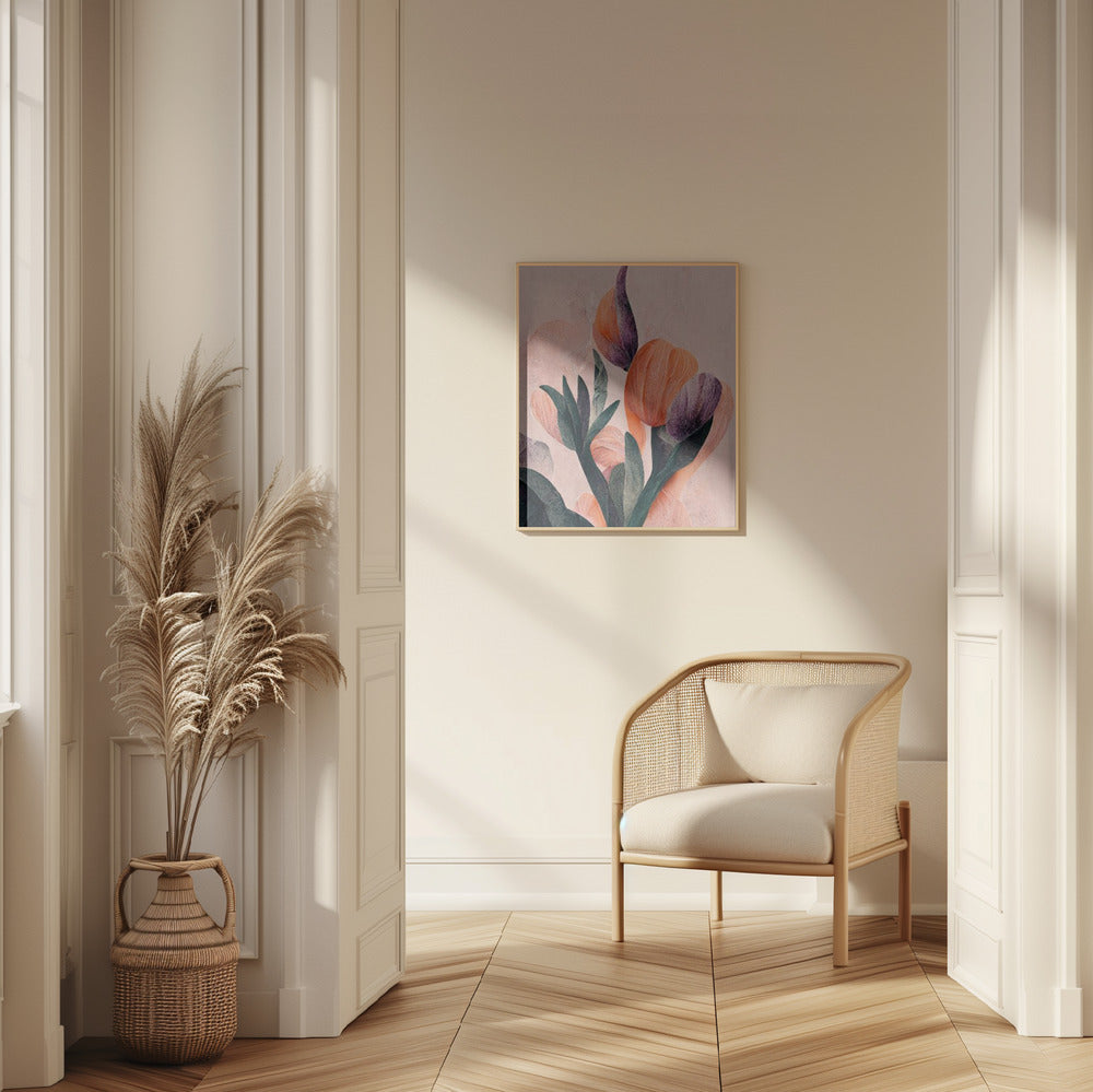 Tangelo Tulips No 2 Poster och Canvastavla