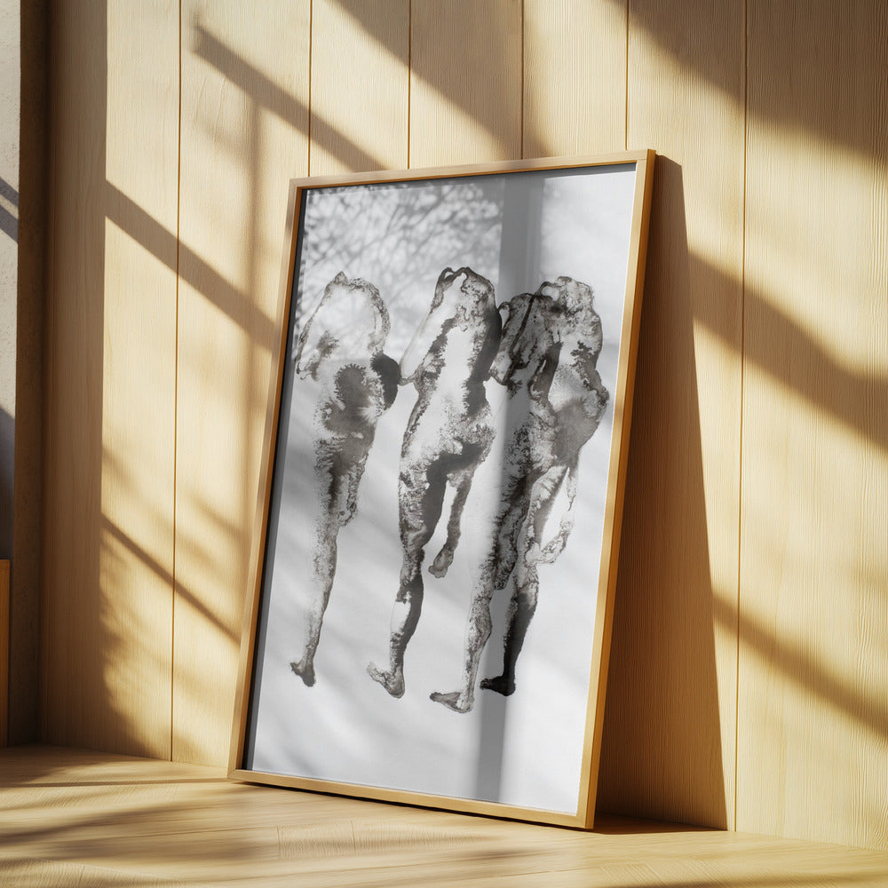 Four Figures (nach Muybridge) Enhanced Sr Poster och Canvastavla