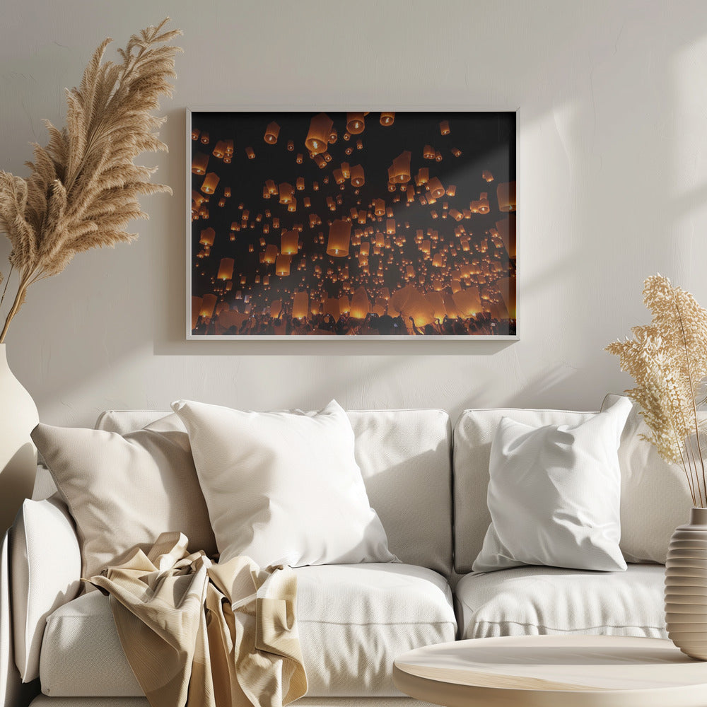 Floating Lanterns Poster och Canvastavla