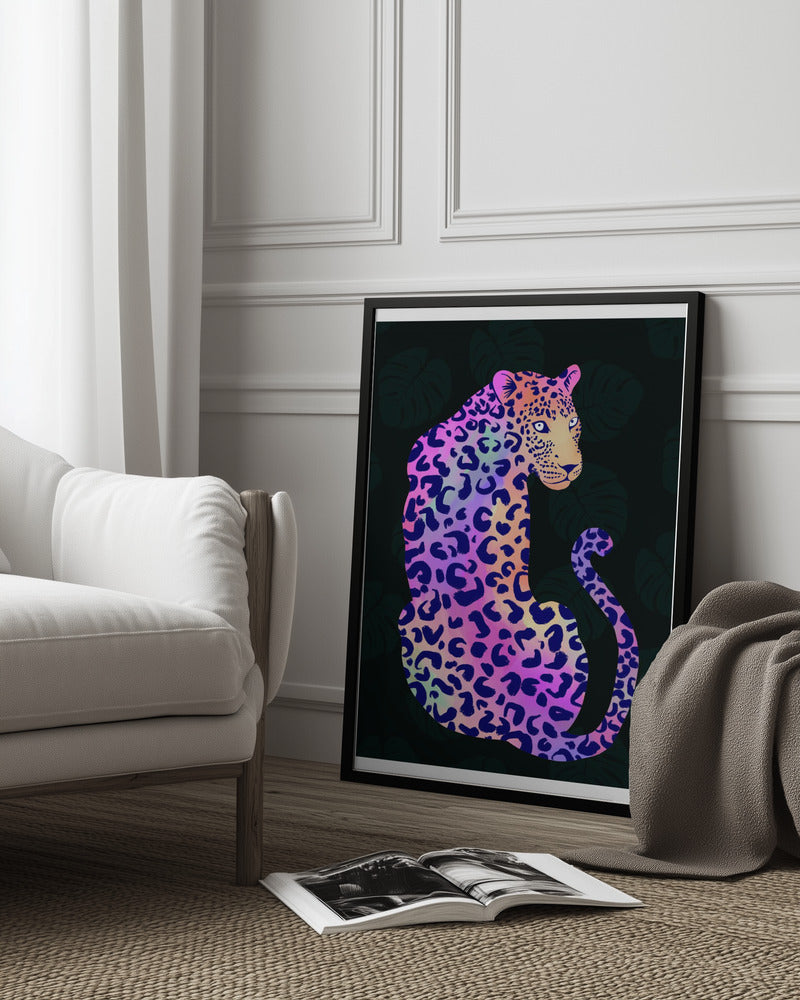 Iridescent Leopard Poster och Canvastavla