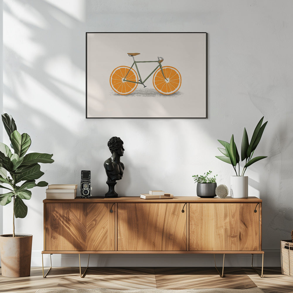 Orange Wheels Poster och Canvastavla
