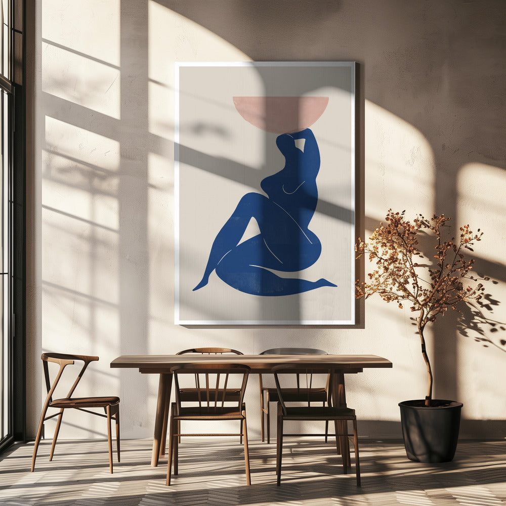 Vase and Woman Poster och Canvastavla