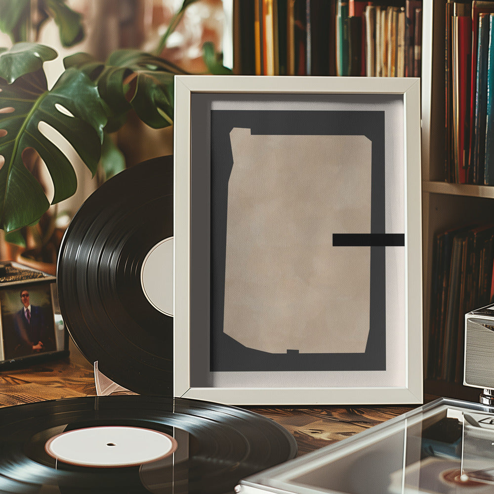 Abstract Beige Painting Poster och Canvastavla