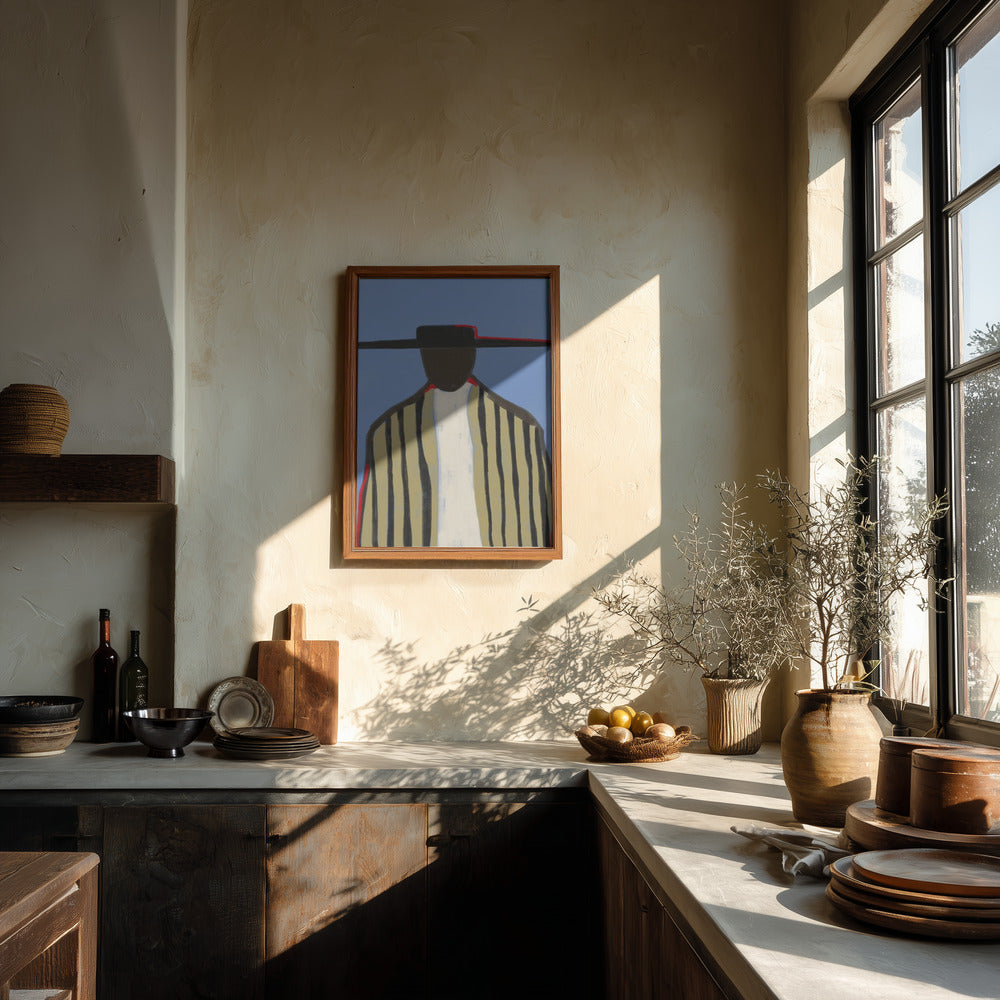 Bold Hat and Stripes New Mexico Style Poster och Canvastavla