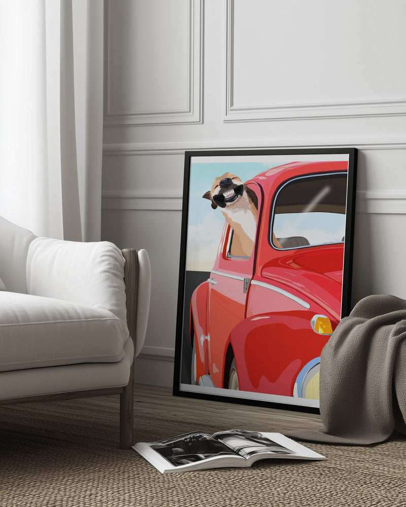 Zoom Dog Poster och Canvastavla