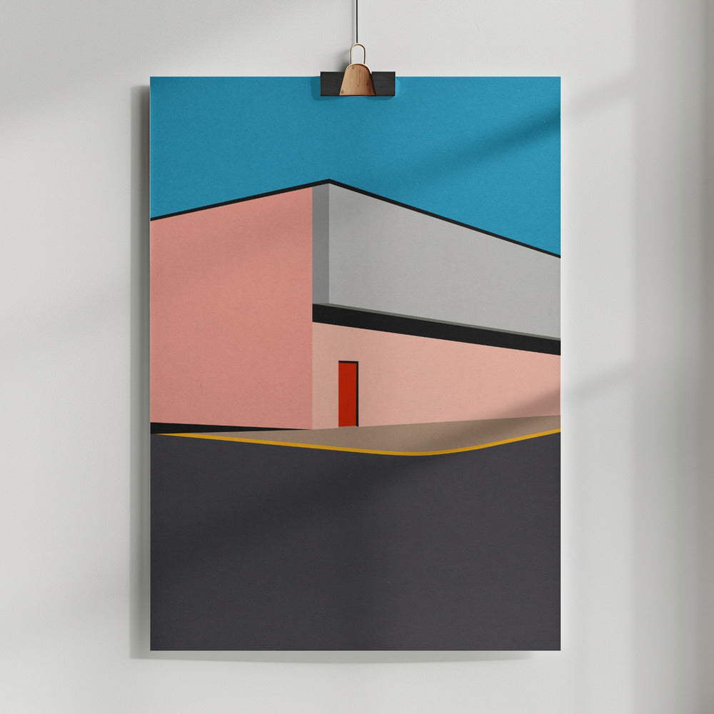 Warehouse Illustration Poster och Canvastavla