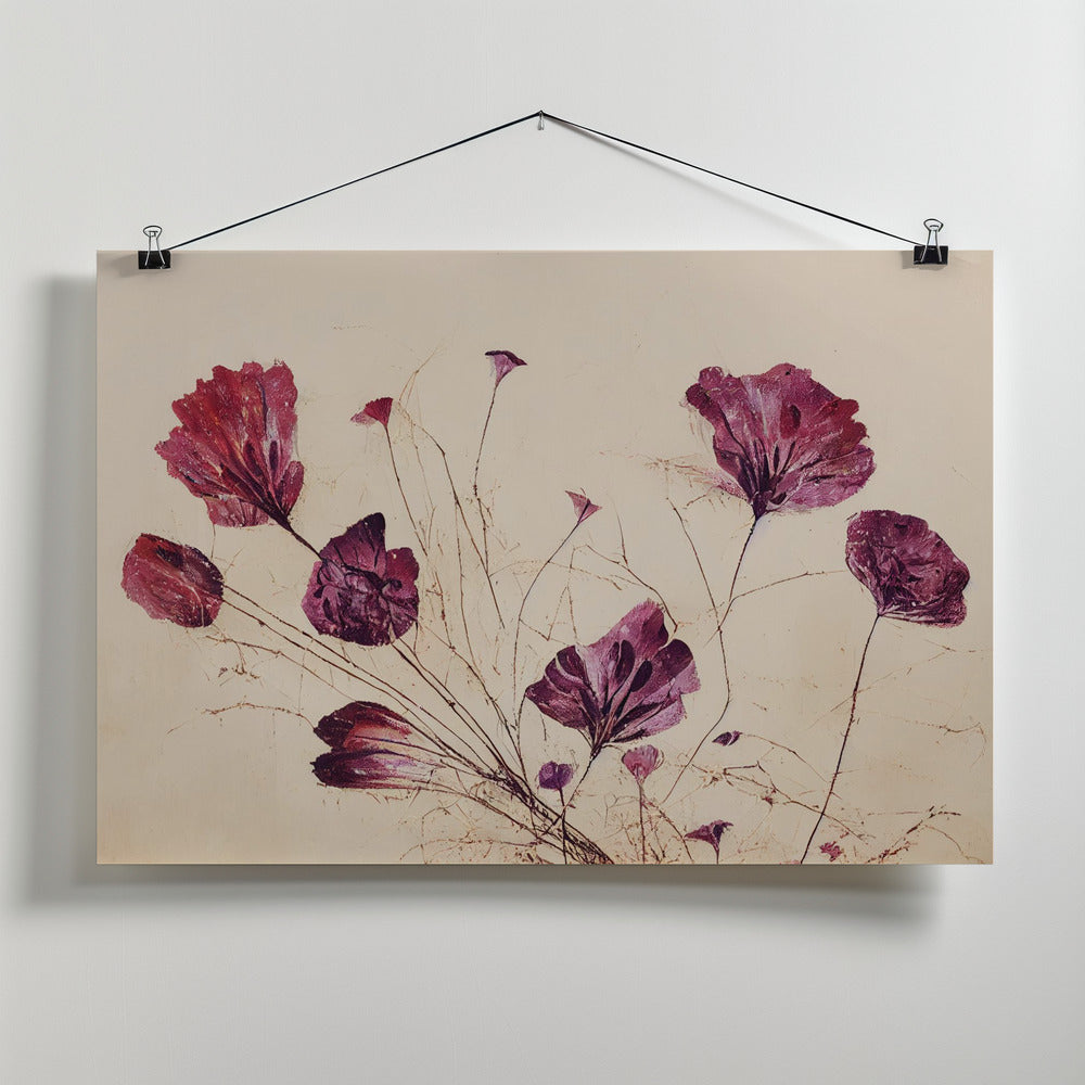 Purple Flowers Poster och Canvastavla
