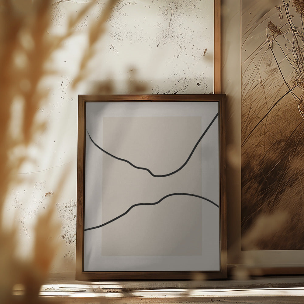 Soft Abstract Lines Art Poster och Canvastavla