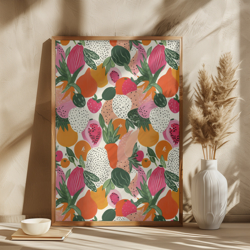 Freshfruitspattern Poster och Canvastavla