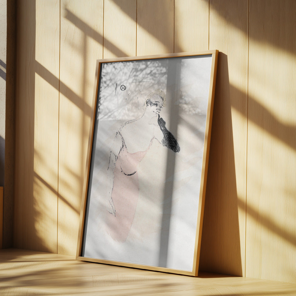 Yvette Guilbert In columbine a Pierrot (1894) Poster och Canvastavla