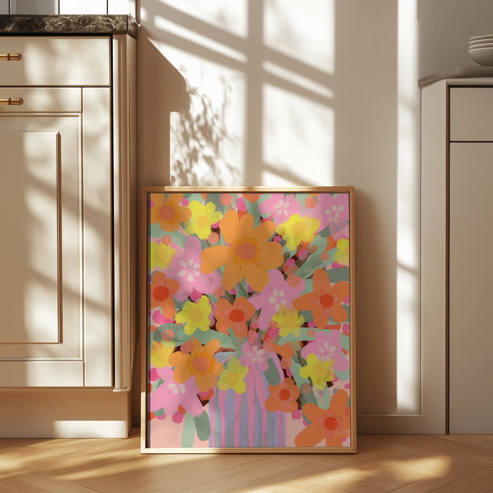 Neon Bouquet Poster och Canvastavla