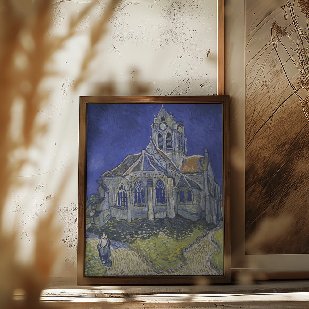 Vincent Van Gogh's the Church At Auvers (1890) Poster och Canvastavla