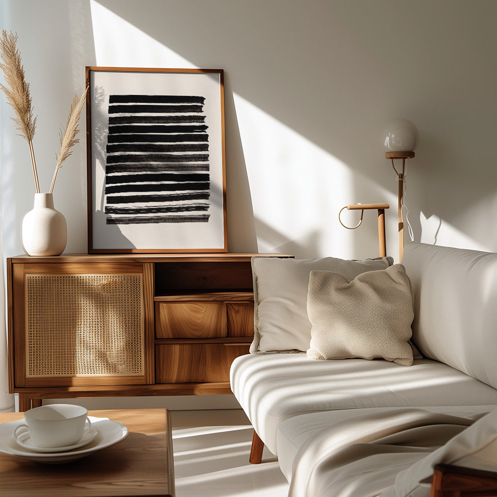 Stripes_Beige Poster och Canvastavla