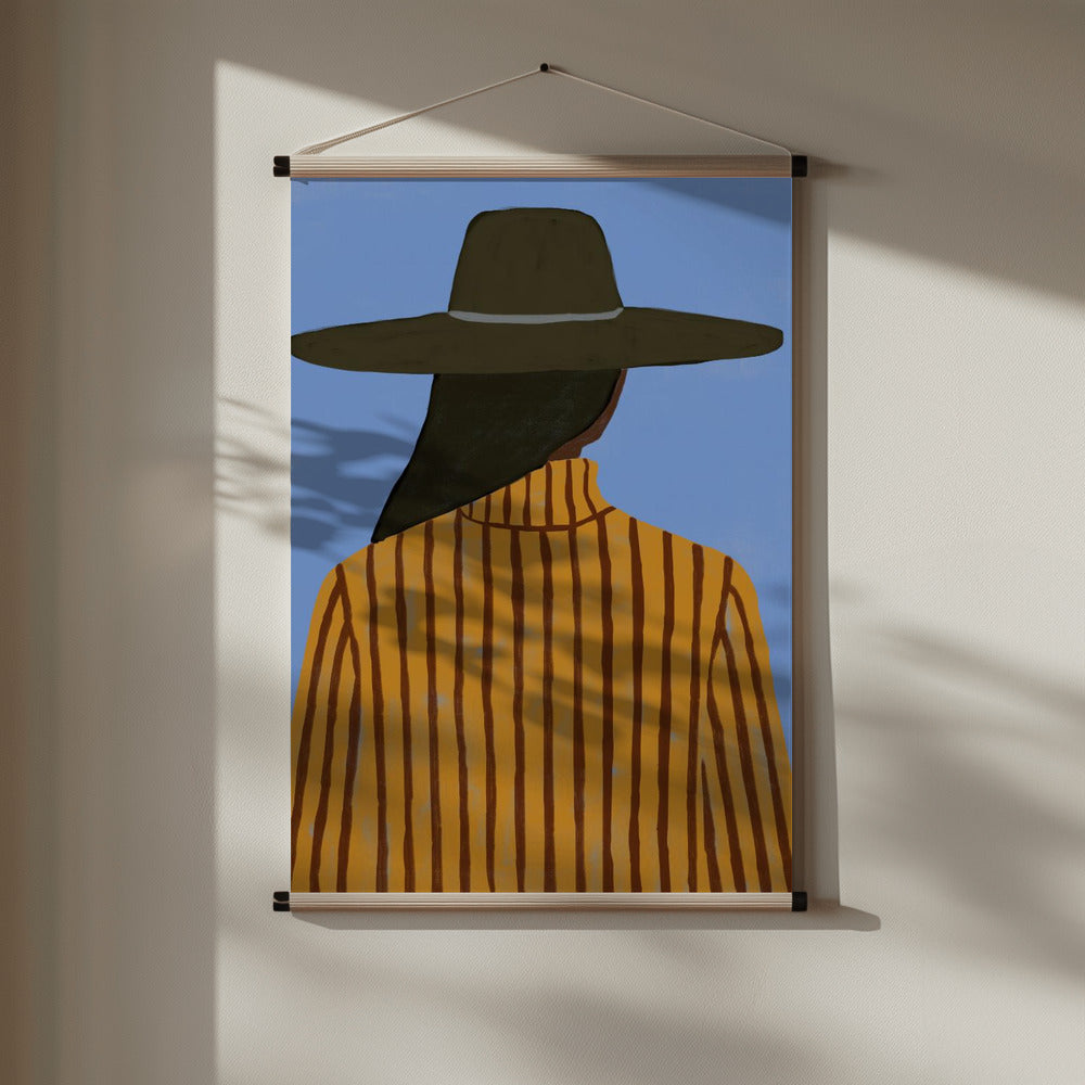 Modern Woman with Hat Poster och Canvastavla