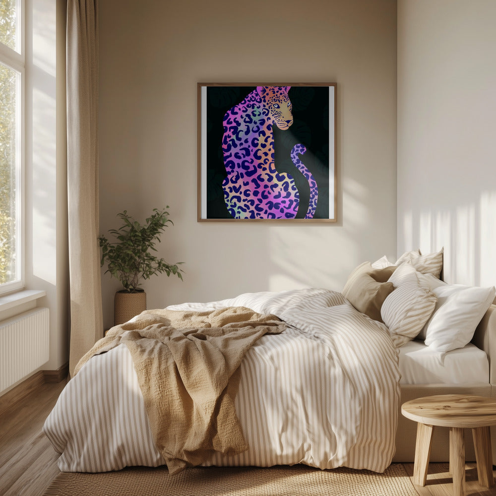 Iridescent Leopard Poster och Canvastavla