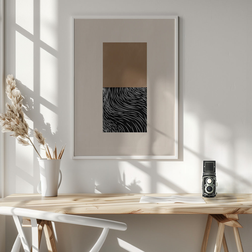 White Wave Art No.1 Poster och Canvastavla