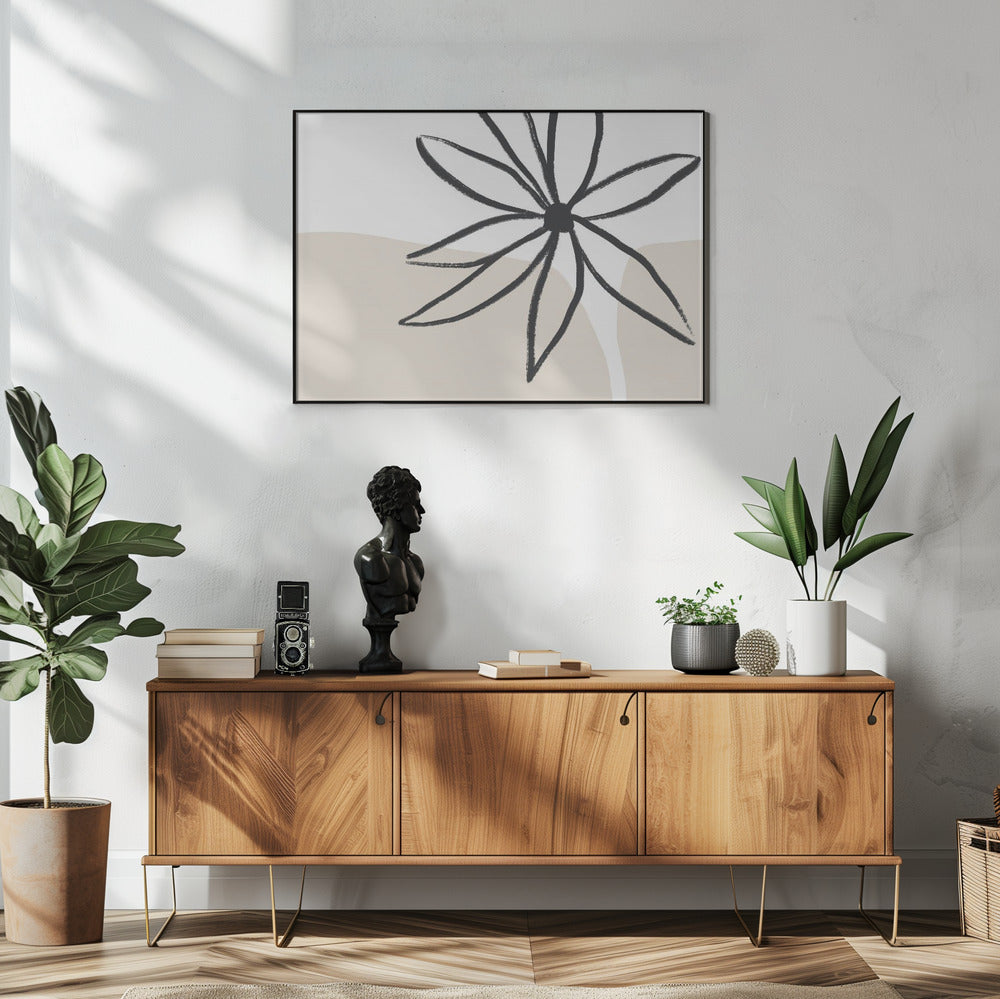 Flower and Cream Poster och Canvastavla