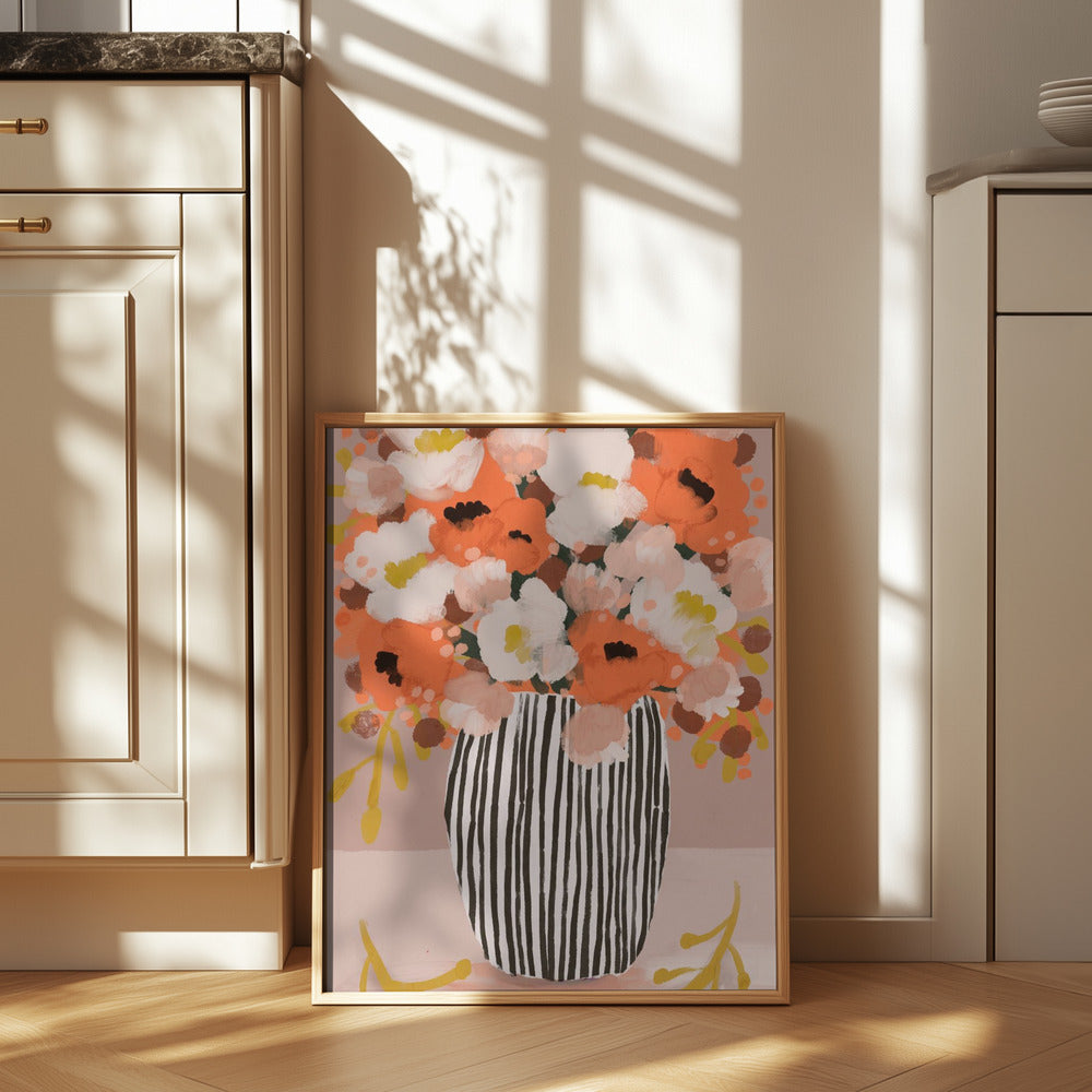 Pastelflowerimpressionno10 Poster och Canvastavla