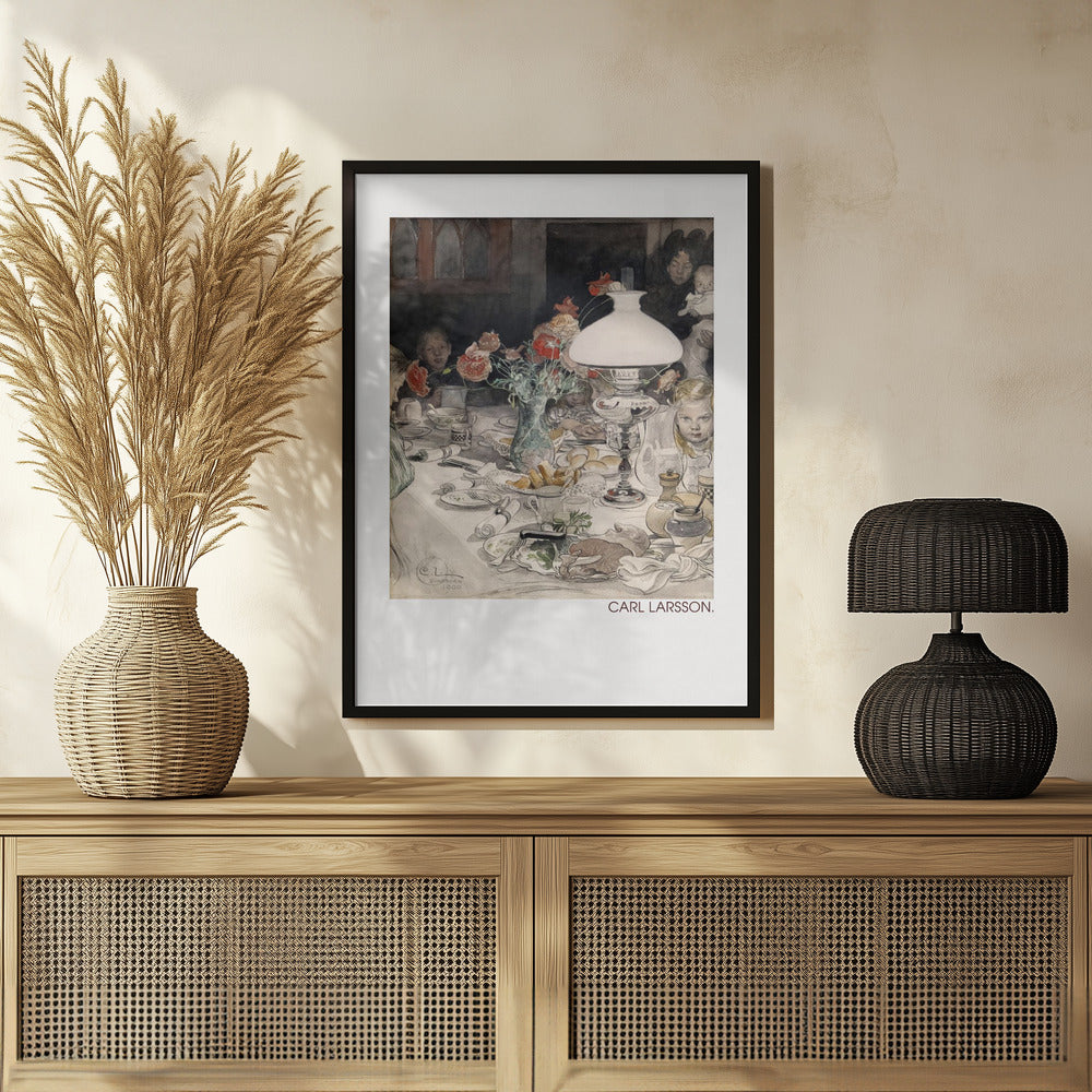 Around the Evening Lamp (1900) Poster och Canvastavla