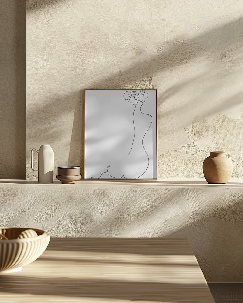 Rose Back Poster och Canvastavla