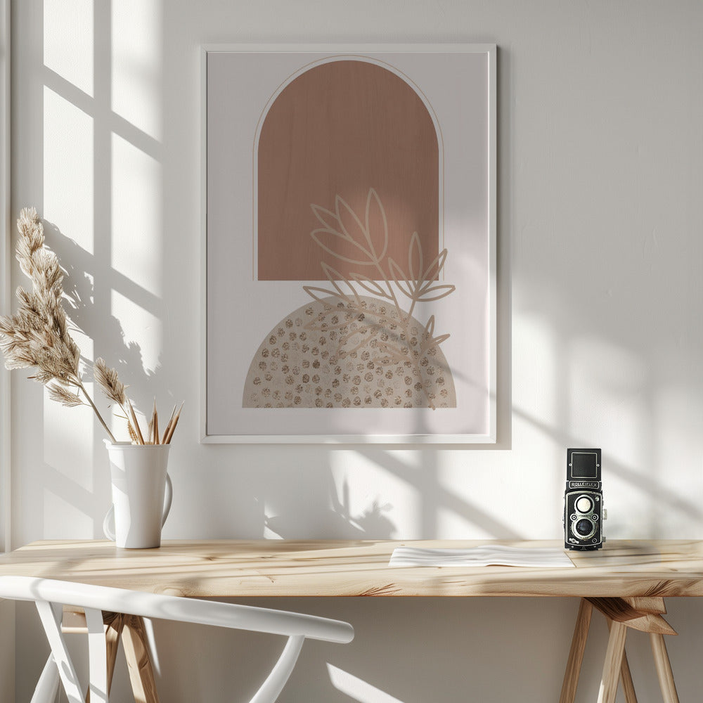 Boho Beige 1 Poster och Canvastavla