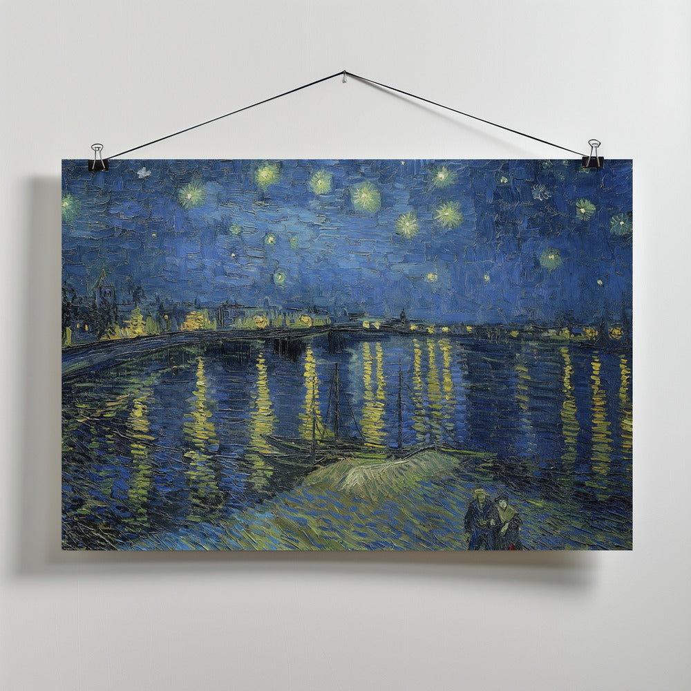 The Starry Night Over The Rhone Poster och Canvastavla