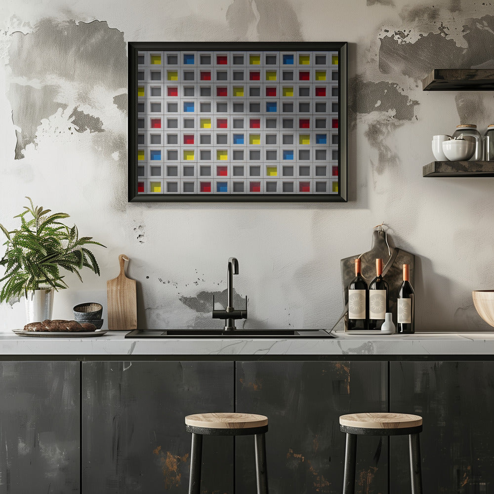 Edited Mondrian wall Poster och Canvastavla