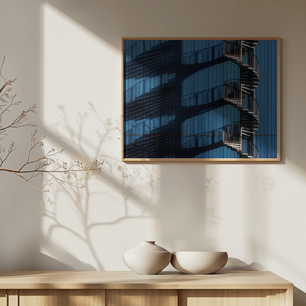 Spiral Staircase and shadows Poster och Canvastavla